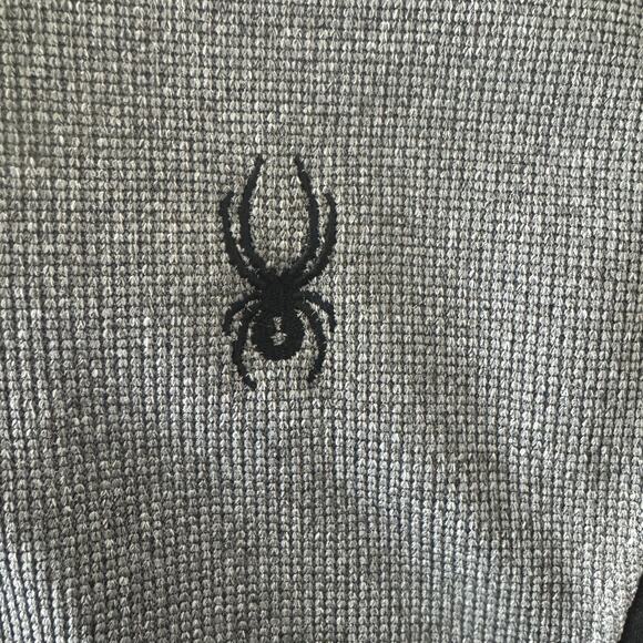 NWOT Spyder Men's Outbound Core 1/2 Zip Pullover Sweatshirt Sweater L Gray Black - Picture 3 of 12